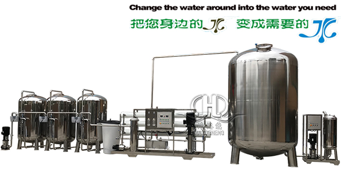 10 tons per hour full automatic reverse osmosis pure water equipment with softening with frequency conversion constant pressure water supply system